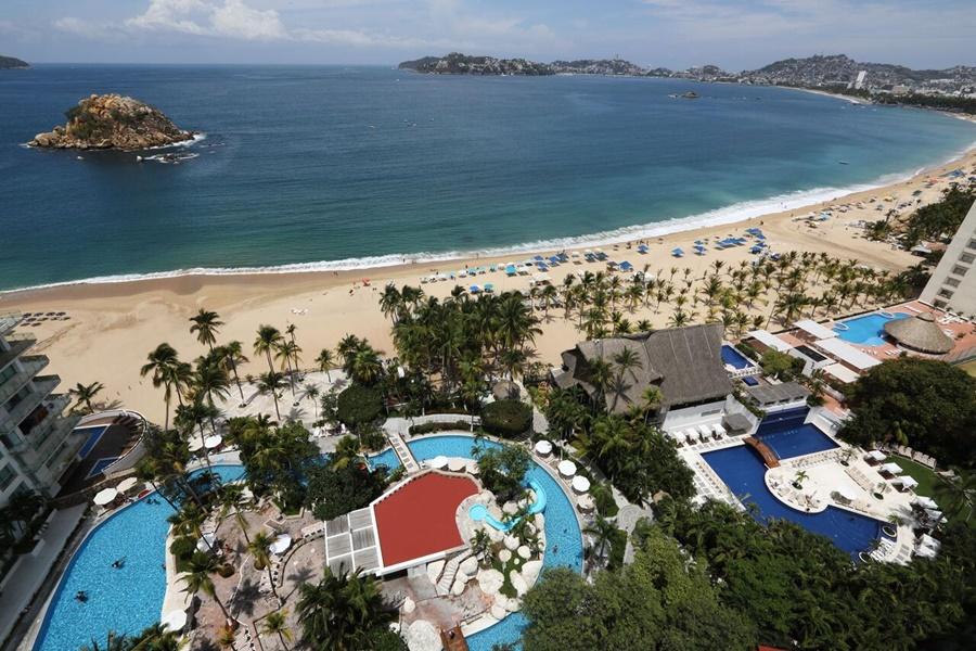 阿卡普尔科帝国酒店 外观 照片 Aerial view of the resort